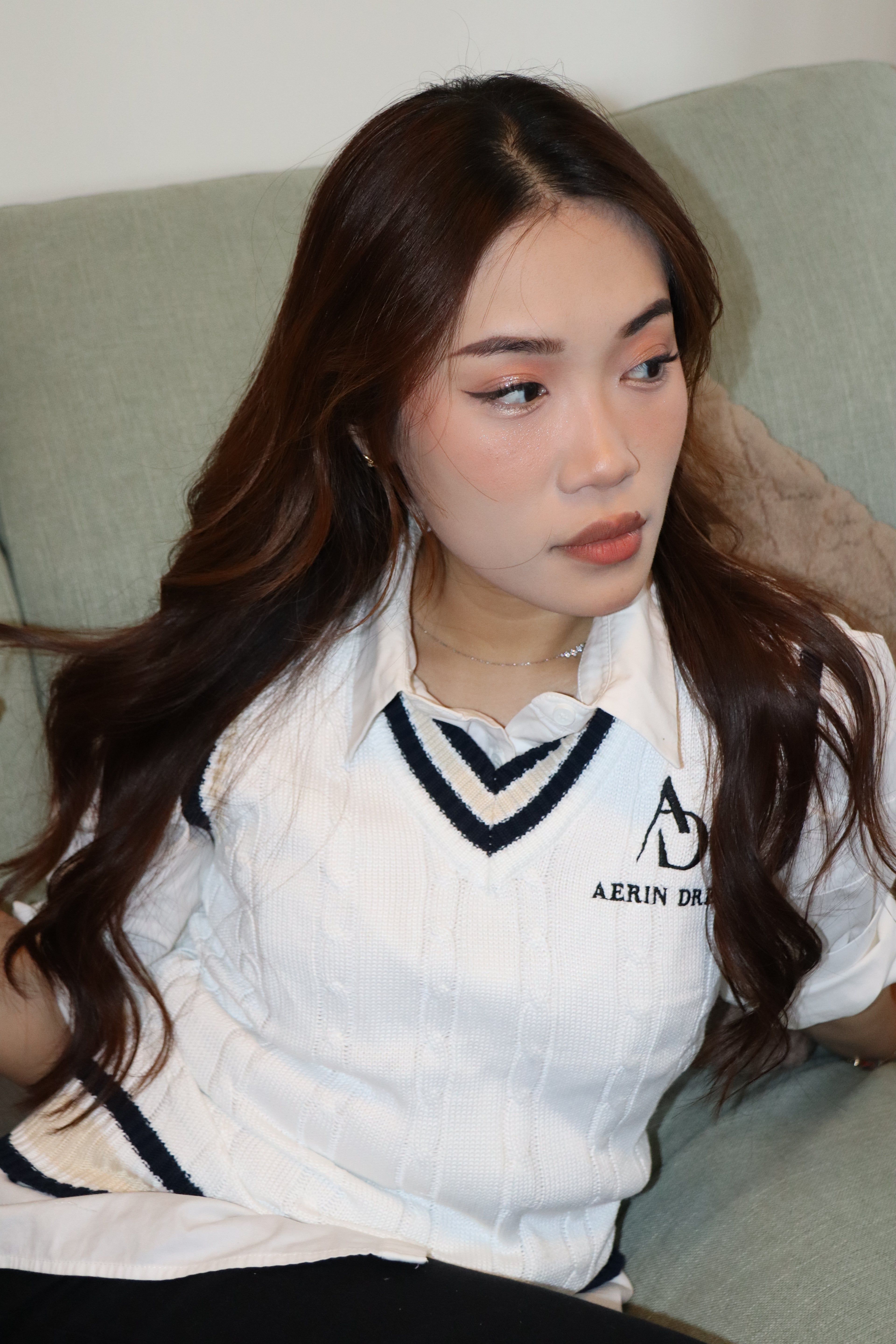 Cotton V-Neck Sweater Vest